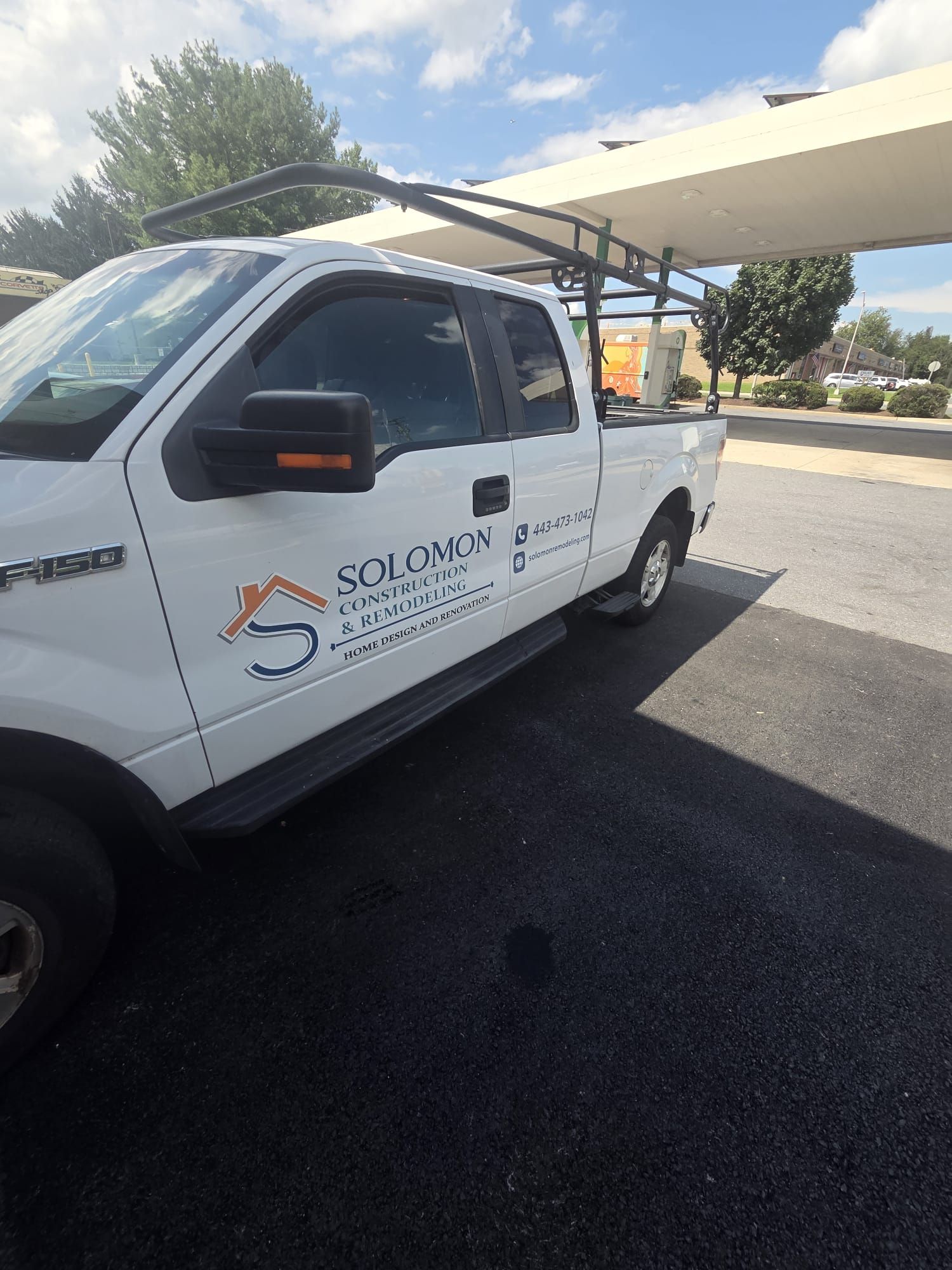 Solomon Construction & Remodeling logo on company truck